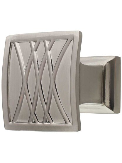 Aberdeen Cabinet Knob - 1 1/4 inch x 1 3/16 inch in Satin Nickel.
